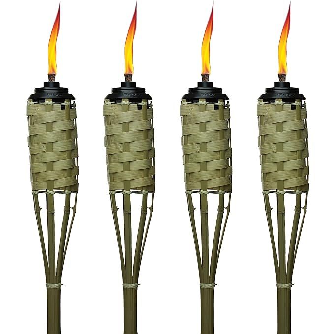 TIKI Brand 57-Inch Luau Bamboo Torches - 4 pack | Amazon (US)