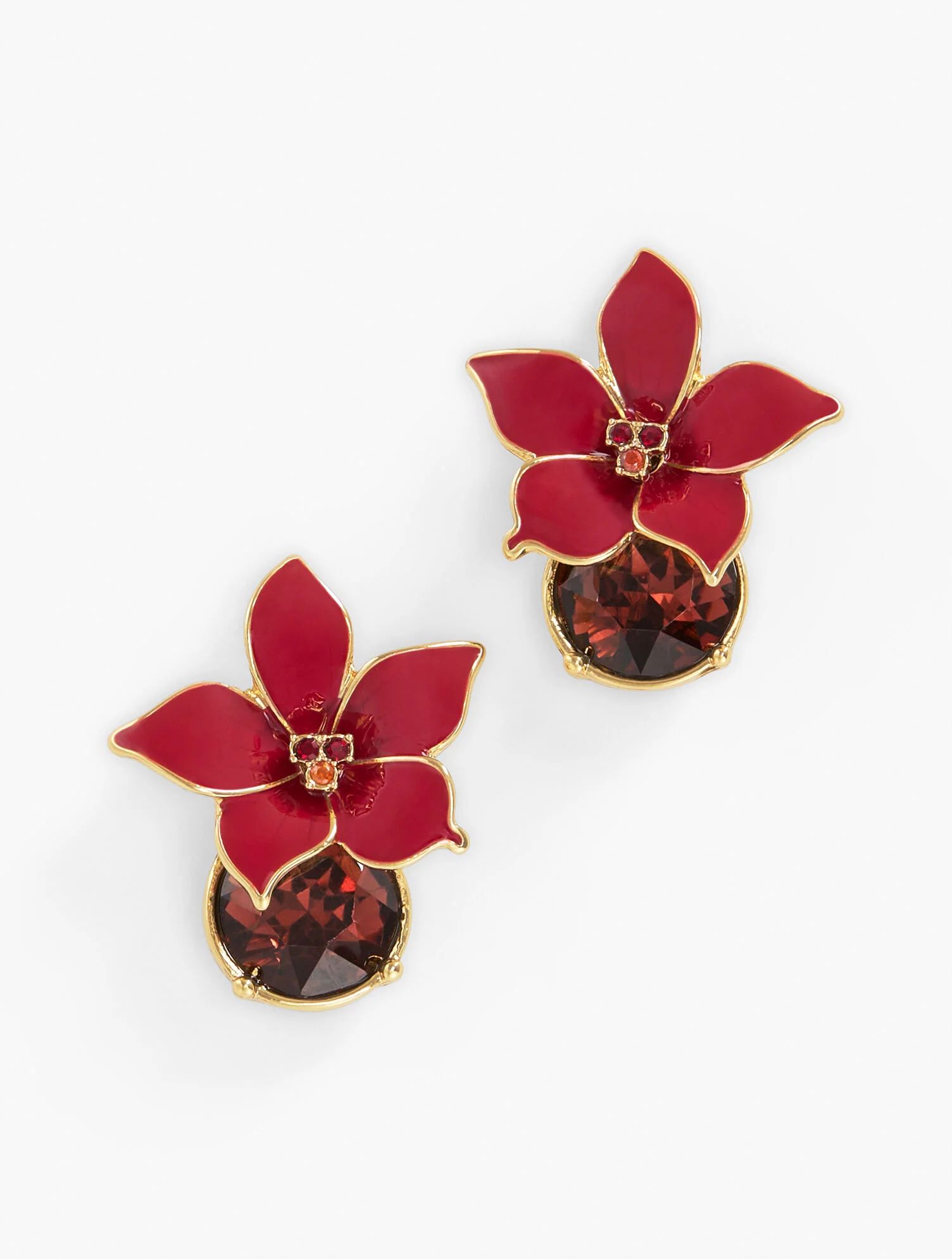 Poinsettia Drop Earrings | Talbots