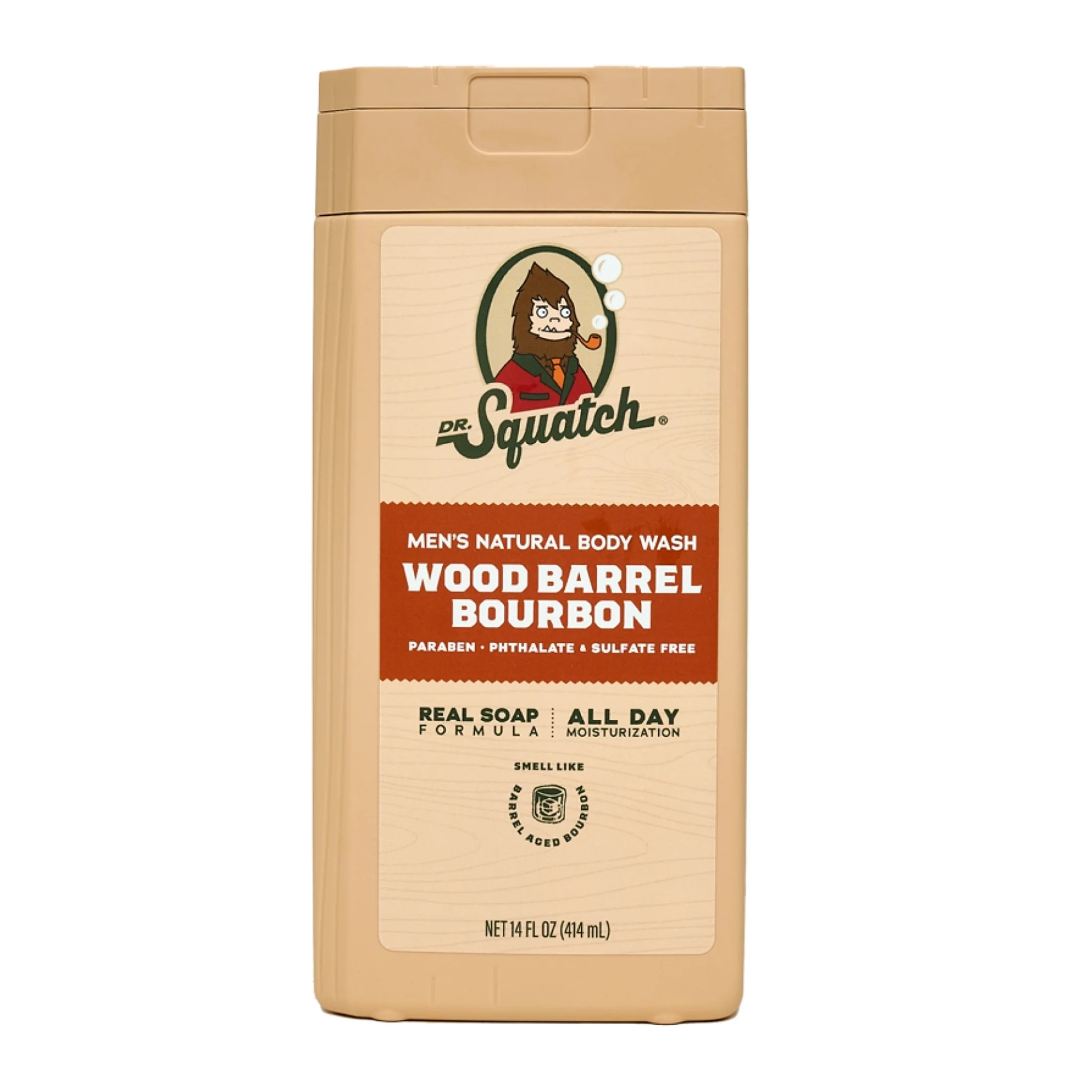 Dr. Squatch Wood Barrel Bourbon Natural Body Wash for Men, 14 fl oz | Walmart (US)