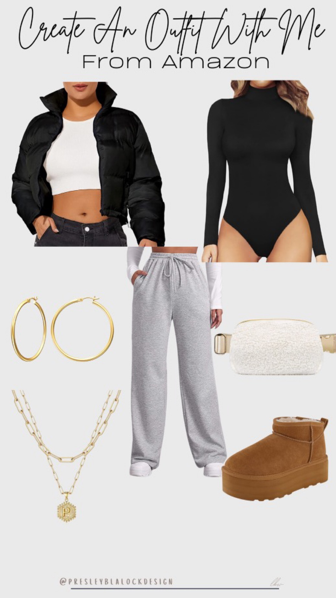 Amazon Fashion / Style with Me / Amazon Finds / Gold Jewelry / sweatpants / puffy jacket / Womens bodysuit / belt bag / ugg boots / ugg dupe / amazon jewelry / bodysuit / puffy coat / baggy sweats / cozy outfit / lounge wear 

#LTKstyletip #LTKFind #LTKfit