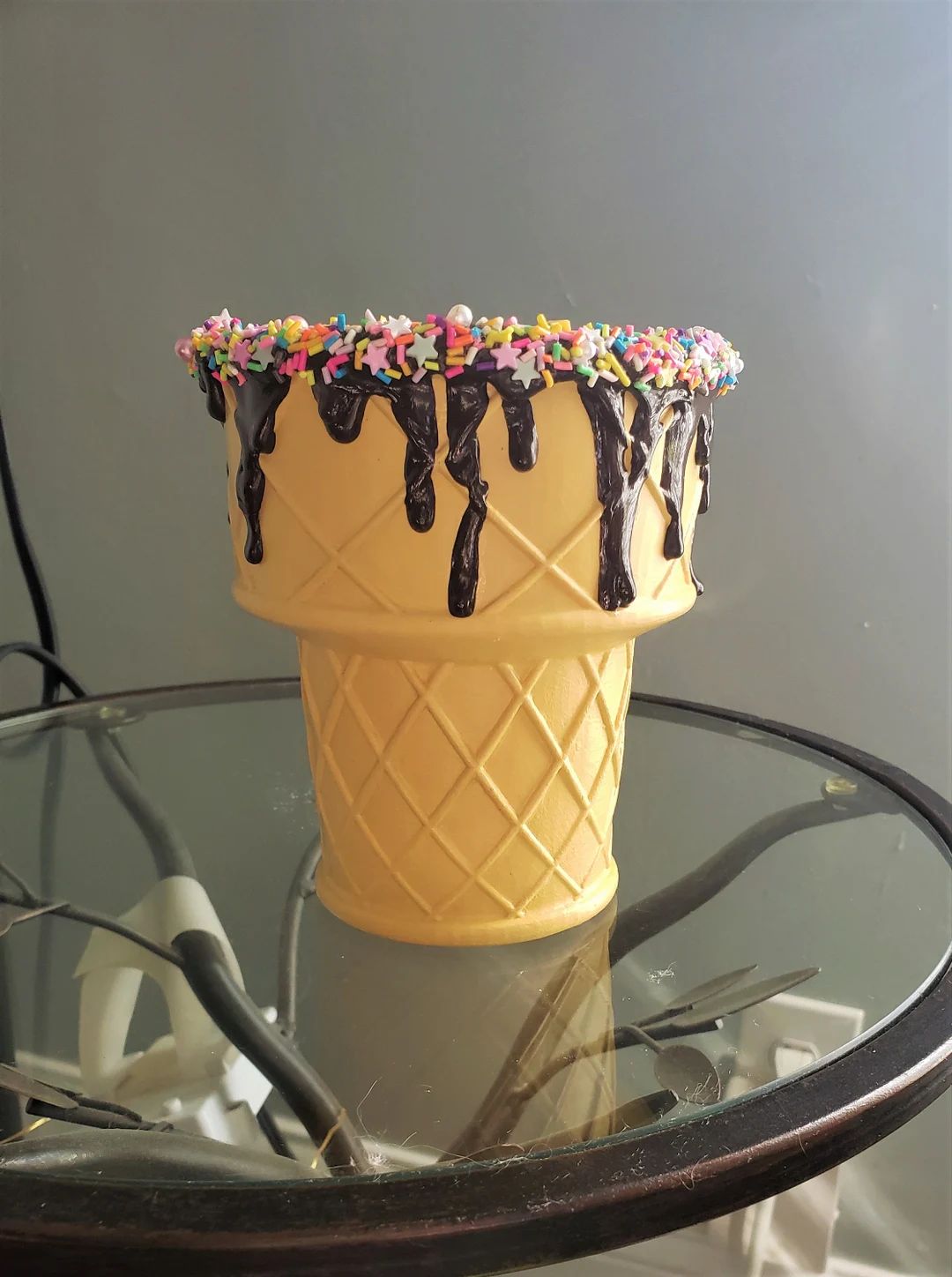 Drippy Ice Cream Cone Planter With Sprinkles - Etsy | Etsy (US)