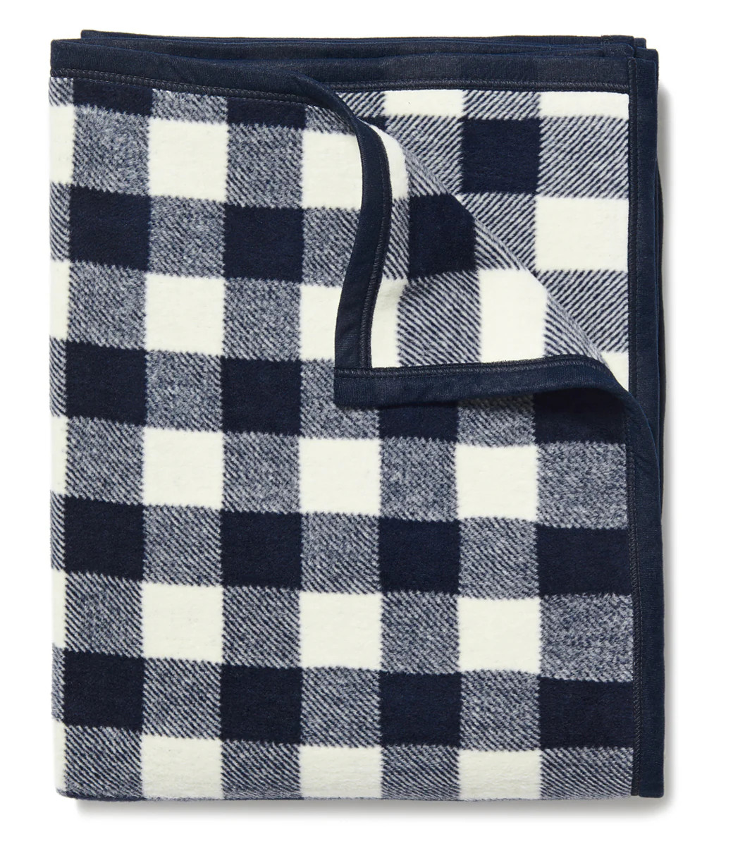 Classic Gingham Navy Blanket | ChappyWrap