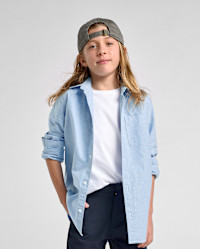 Boys Uniform Oxford Button Down Shirt - ltbluoxfrd | The Children's Place