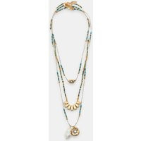Zara - Pack Of 3 Beaded Chain Necklaces - Golden - M - Woman | Zara US