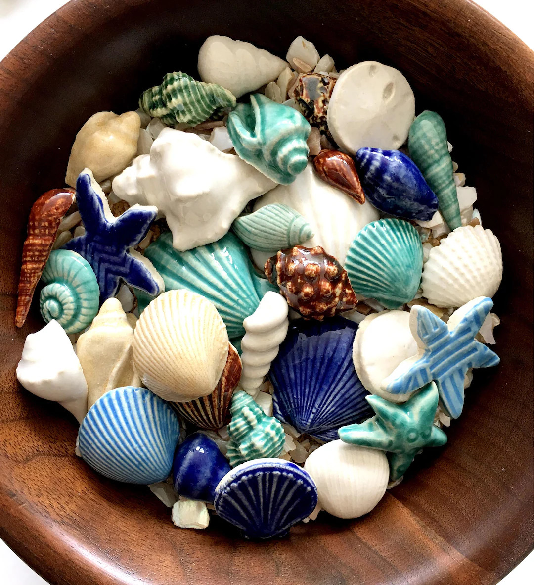 Mosaic Tiles Mixed Set Ceramic Tiles Ocean Tiles - Etsy | Etsy (US)