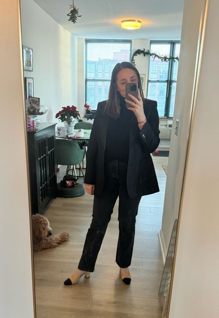 Back to the office  look. Dog comes separately 