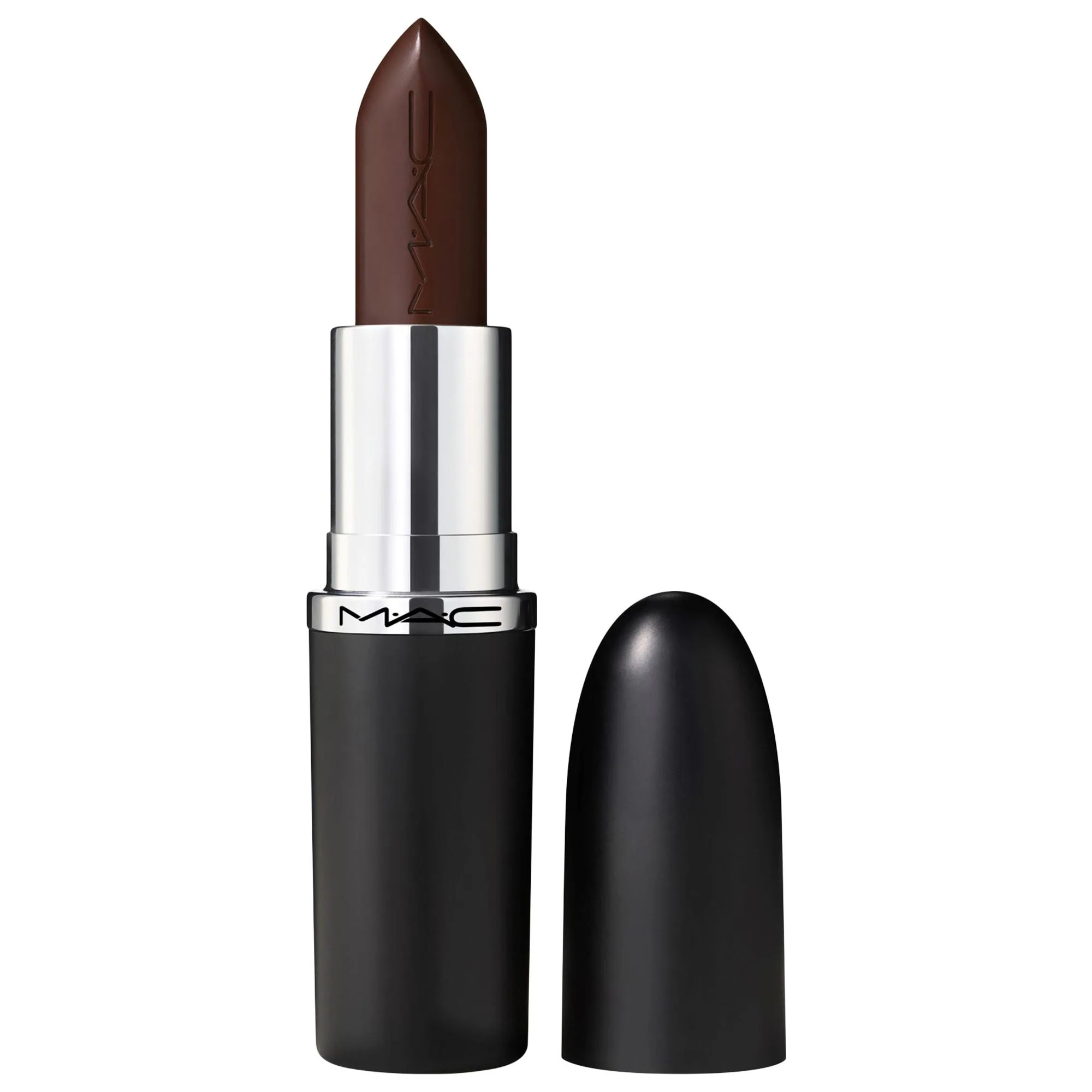 MAC Cosmetics M·A·Cximal Sleek Satin 8HR Full-Coverage Hydrating Lipstick Film Noir 0.12 oz / 3.5 g | Sephora (US)