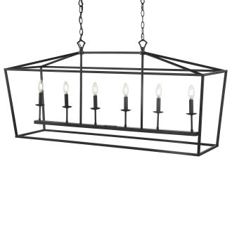 JONATHAN Y Lighting JYL7439A Oil Rubbed Bronze Pagoda 6 Light 49" Wide LED Taper Candle Chandelie... | Build.com, Inc.