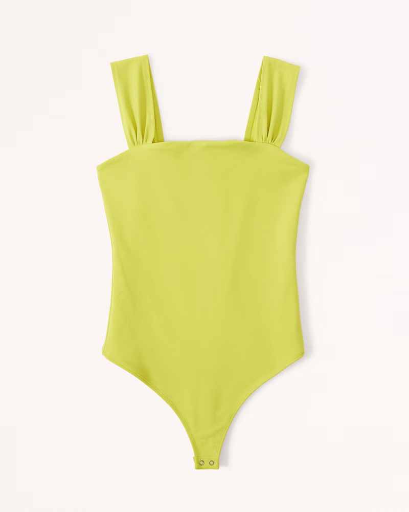 Seamless Fabric Ruched Strap Bodysuit | Abercrombie & Fitch (US)