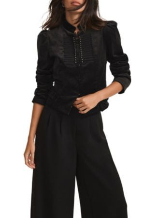 Women's Velvet Military Jacket | Bloomingdale's (AU)