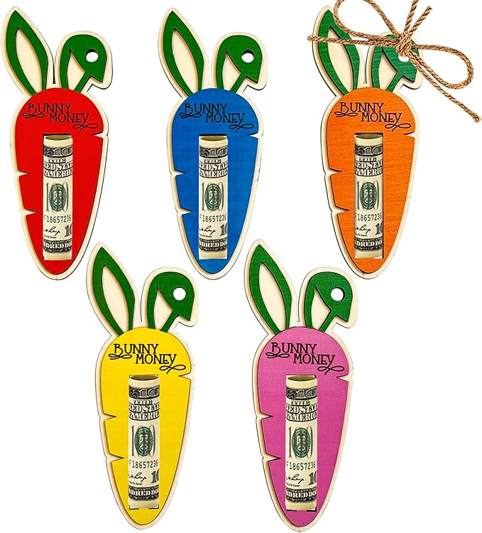 Easter Bunny Money Holder Carrot for Cash Gift,Easter Cards Holder Basket Tag,Stuffers for Toddle... | Amazon (US)