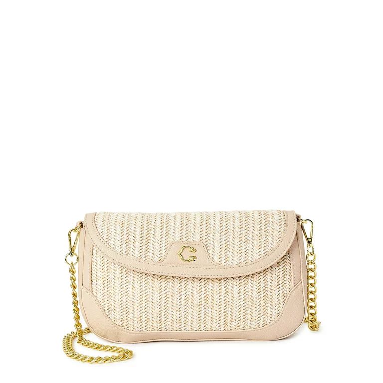 C. Wonder Women’s Adult Elena Convertible Clutch Crossbody Handbag Wheat | Walmart (US)