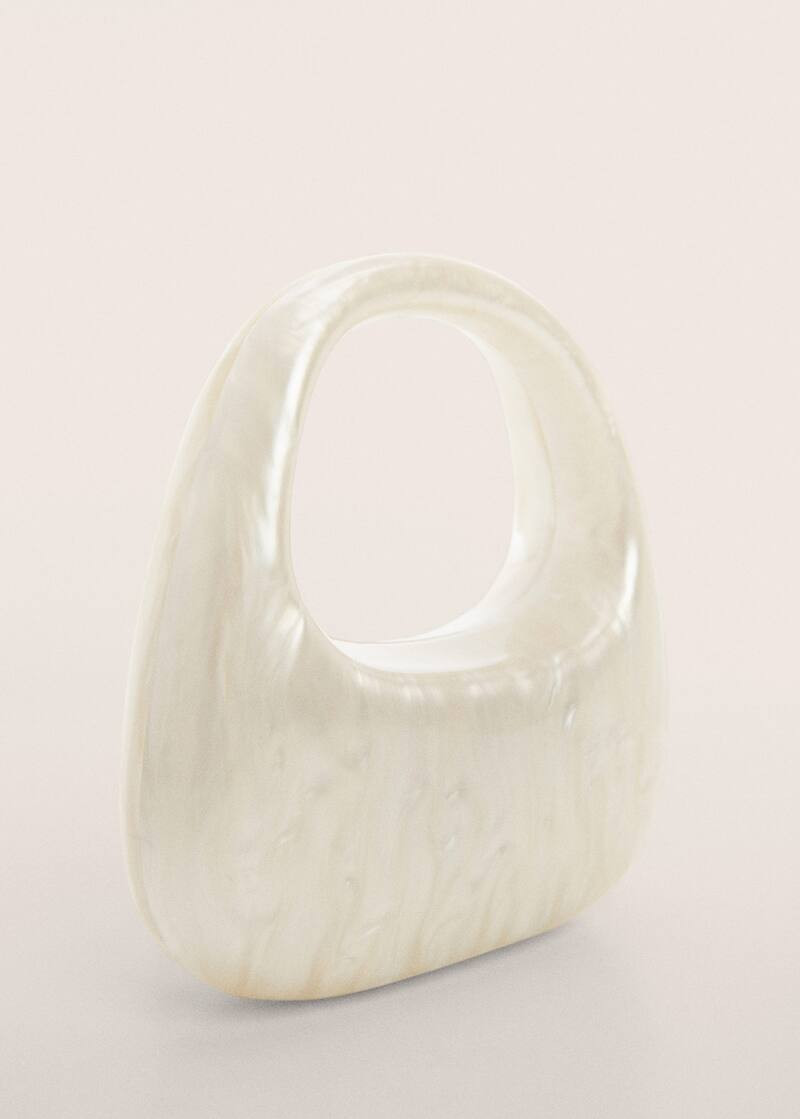 Pearl effect clutch bag | MANGO (US)