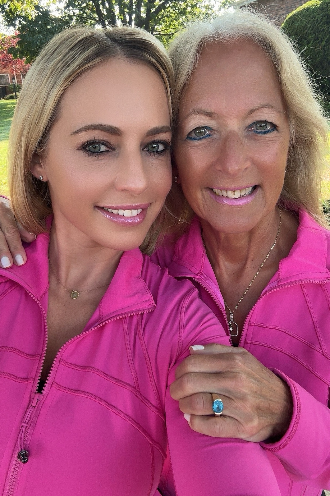 Mother daughter. Lululemon cropped define jacket, wearing size 10   #ltkmidsize #ltkfindsunder100 #ltkfitness 