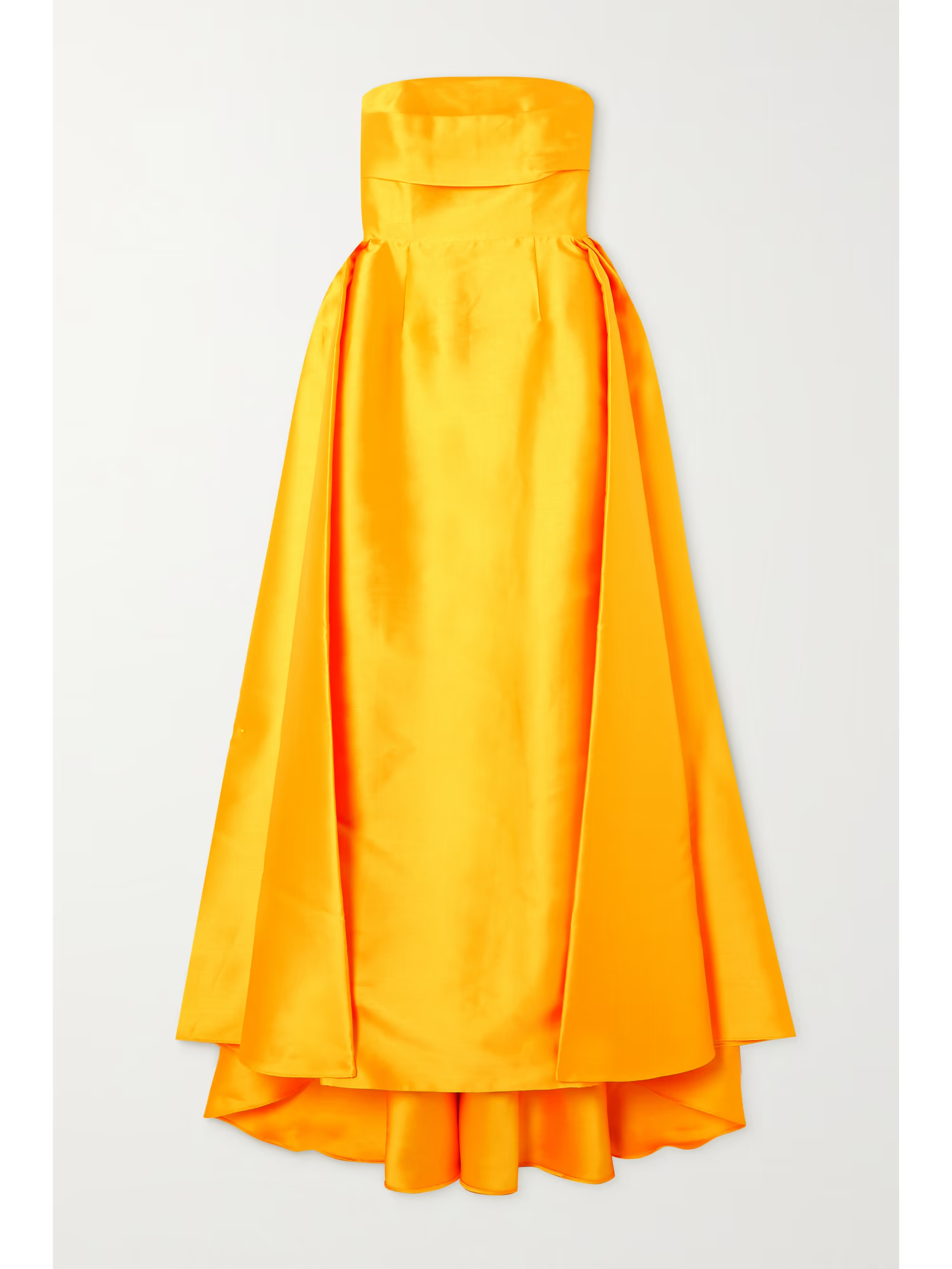 Yellow Tiffany strapless pleated satin-twill gown | SOLACE LONDON | NET-A-PORTER | NET-A-PORTER (UK & EU)