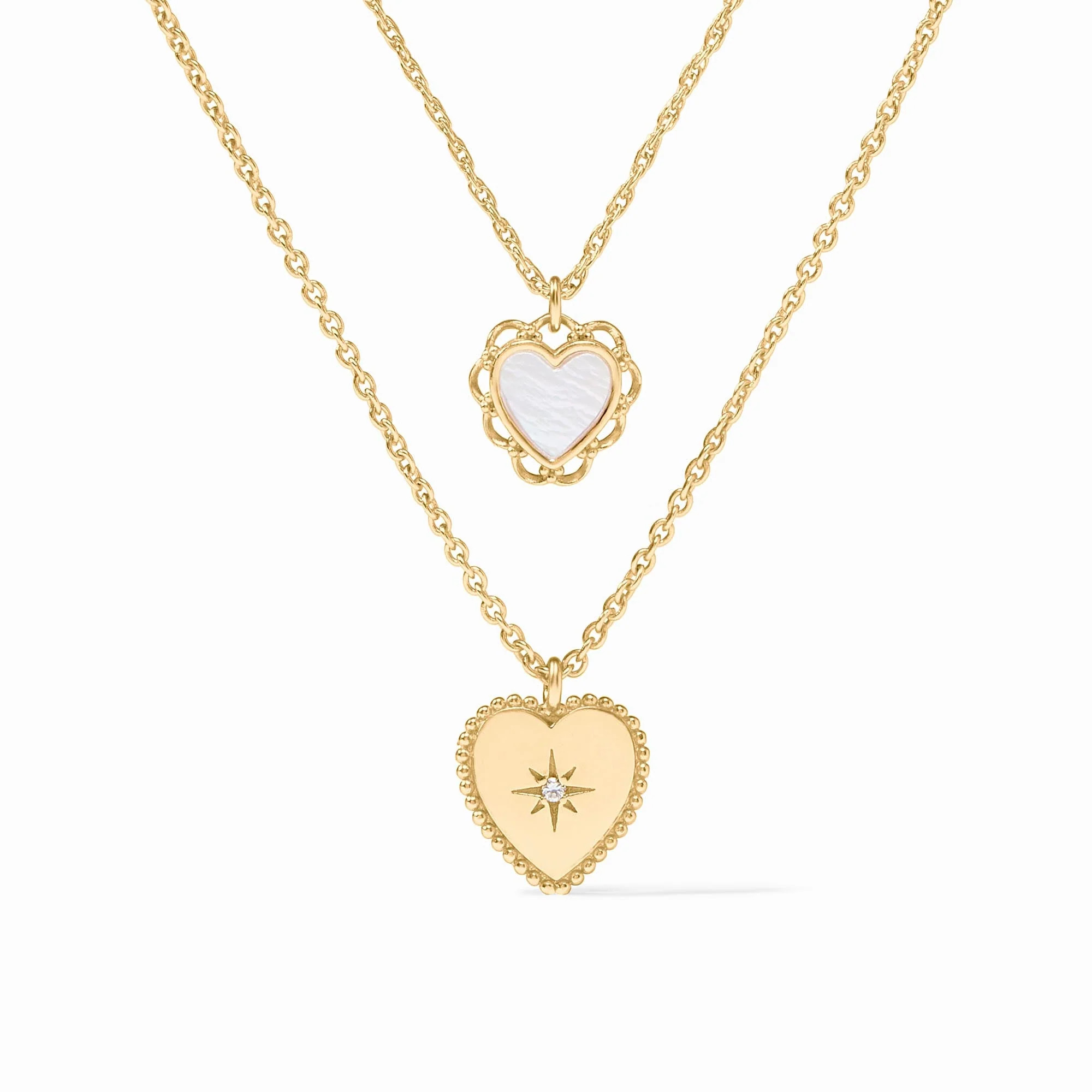 Heart Duo Delicate Necklace | Julie Vos