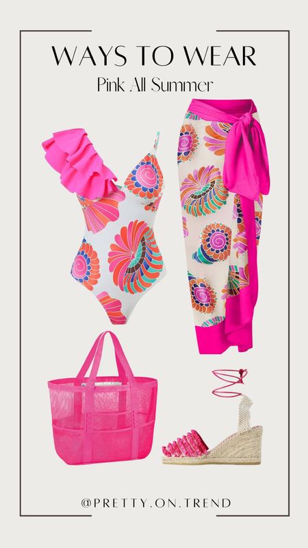 Pink one piece swimsuit 

#LTKswim #LTKstyletip #LTKSeasonal