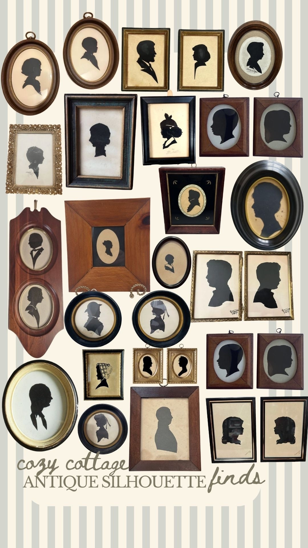 Antique and vintage silllhouettes I found for you! 