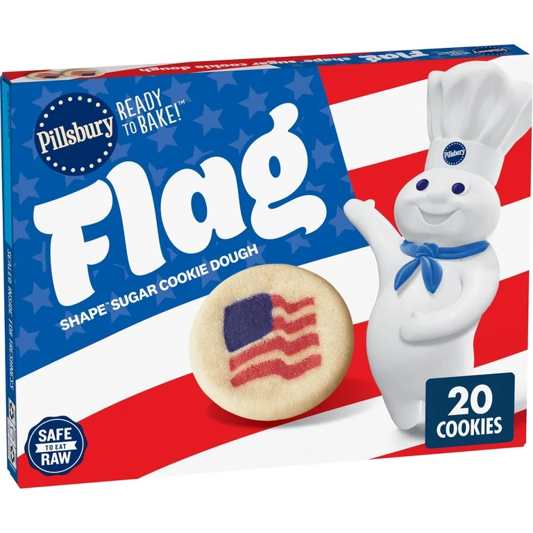 Pillsbury Ready to Bake! Salute To Service Shape Sugar Cookie Dough, 20 Cookies, 9.1 oz | Walmart (US)