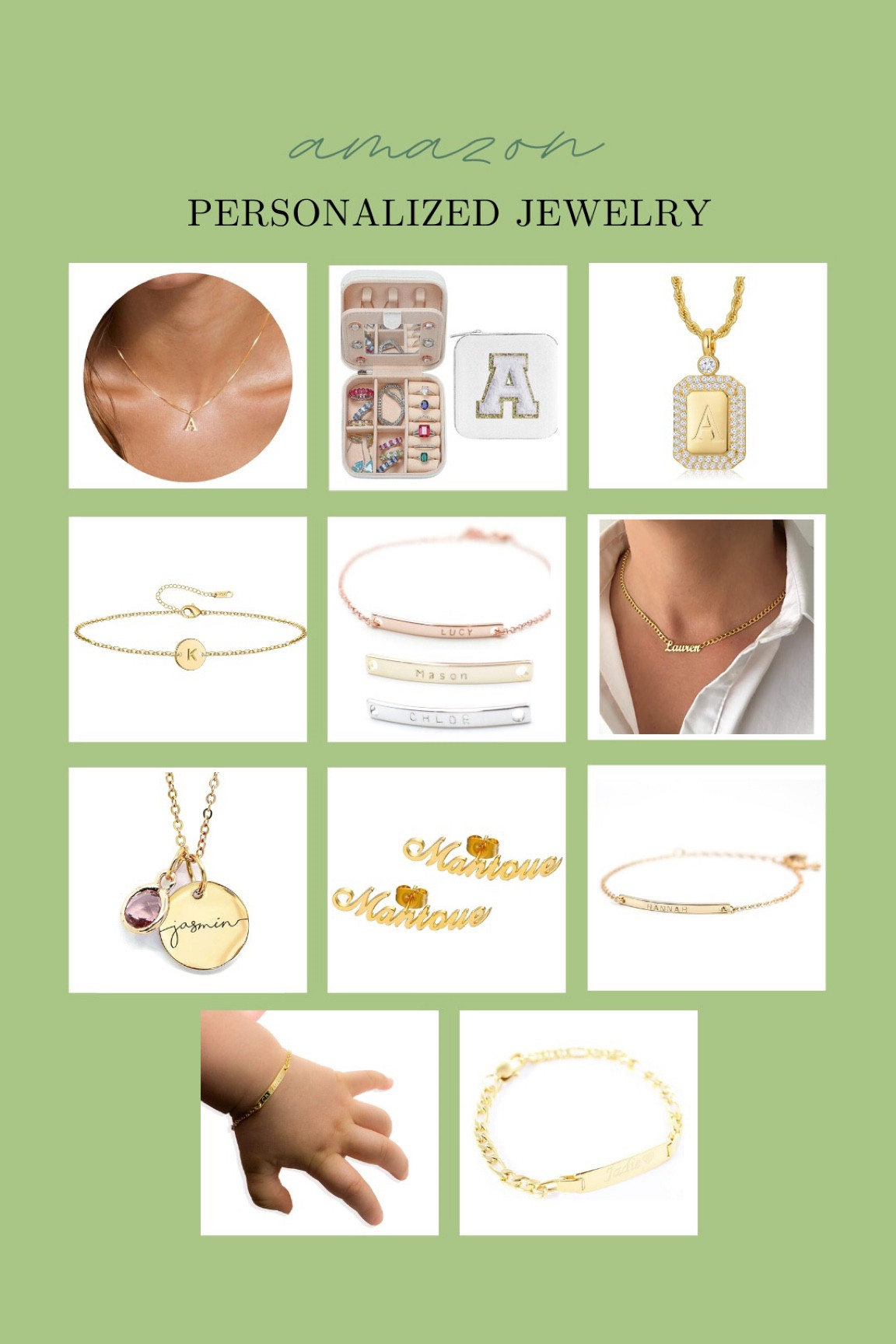 Super cute personalized jewelry options. These would be great last minute gifts!

#LTKSeasonal #LTKHoliday #LTKGiftGuide