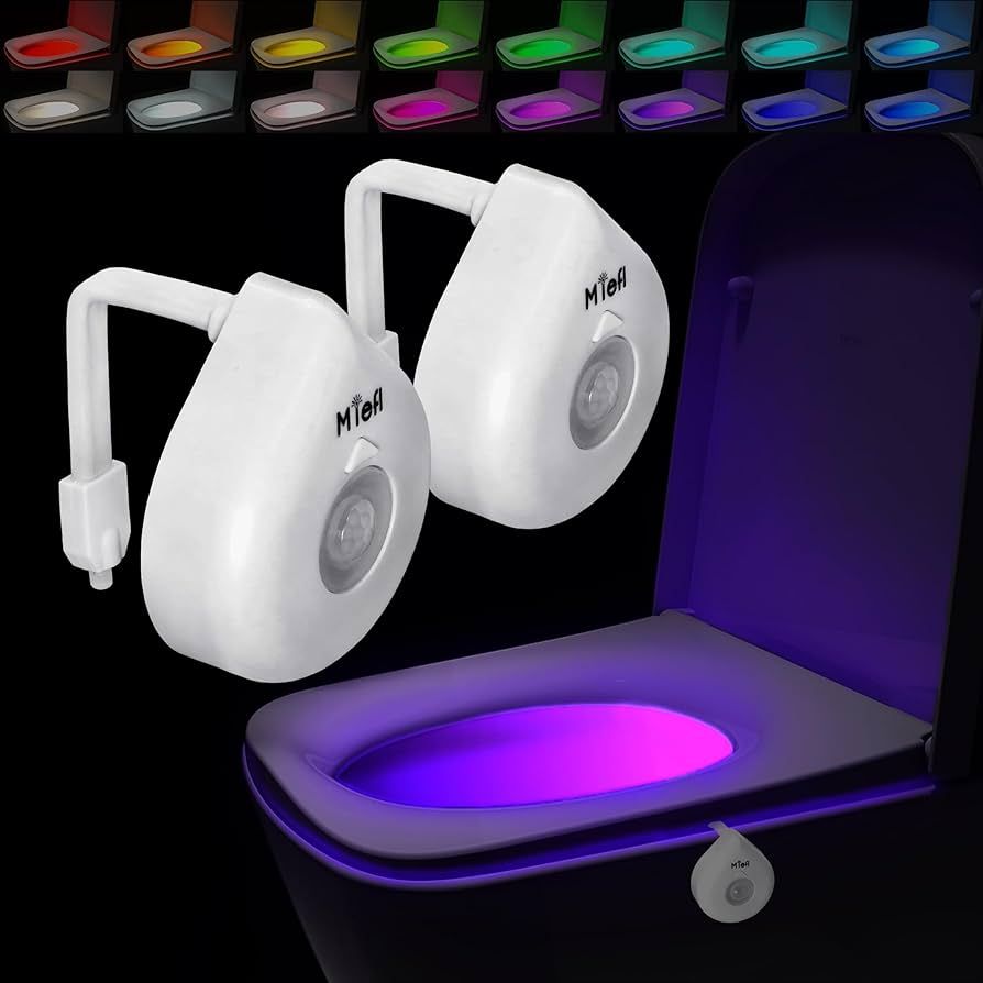Toilet Light Motion Activated Sensor, 16 Colors Changing LED Glow Bowl, Inside Toilet Night Light... | Amazon (US)