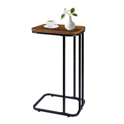 C Shaped End Table, 27 Inches High Small Side Table For Sofa And Bed | Wayfair North America