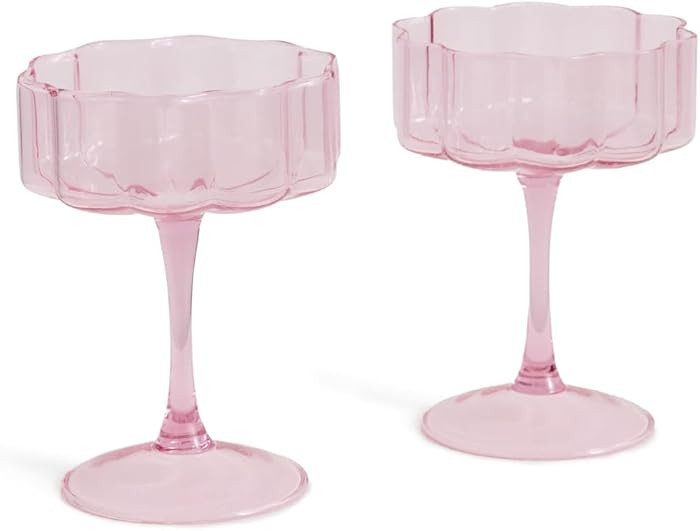 Wave Coupe Glasses (Set of 2) | Amazon (US)