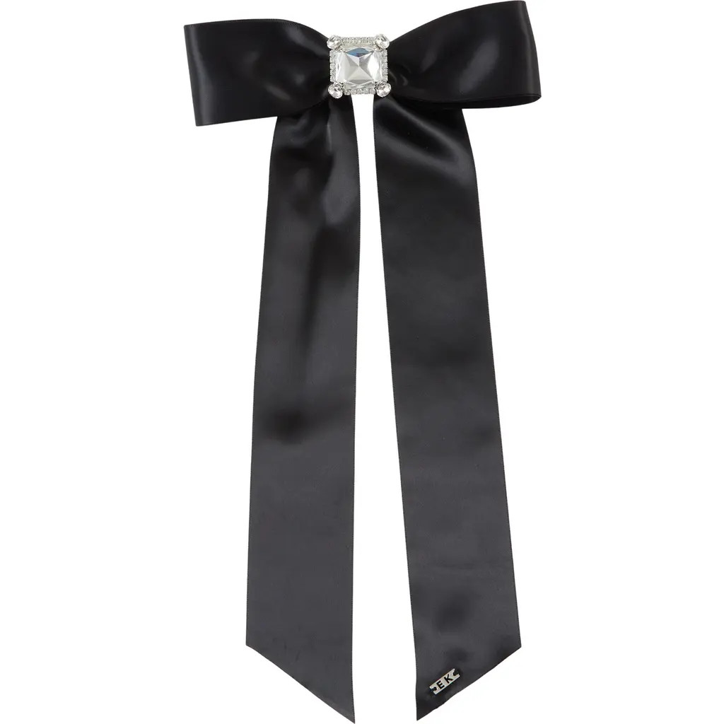 Eugenia Kim Lacey Satin Hair Bow in Black at Nordstrom | Nordstrom