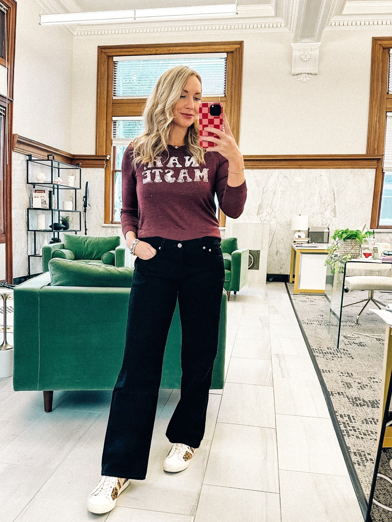 I love a good pair of denim. This is a loose fit low rise black denim. They can be easily dressed up or down for work. 🖤

#LTKWorkwear #LTKStyleTip