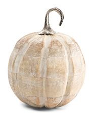 Wooden Distress Pumpkin | TJ Maxx