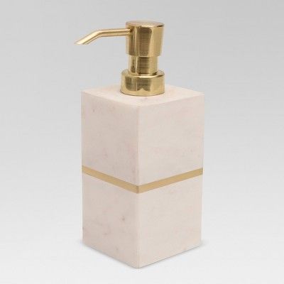 Brass Soap and lotion Dispenser White/Gold - Project 62™ | Target