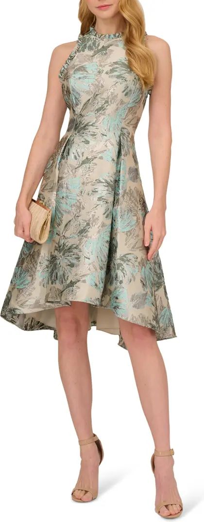 Floral Jacquard Fit & Flare Dress | Nordstrom
