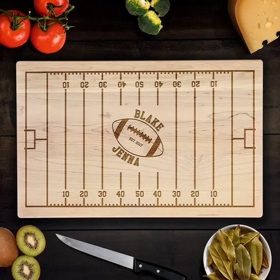Cutting Board Personalized Football Theme Football Gifts Game Day Touchdown End Game Gift for Spo... | Etsy (US)