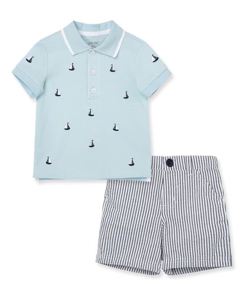 Sailboat Toddler Polo Short Set | Little Me