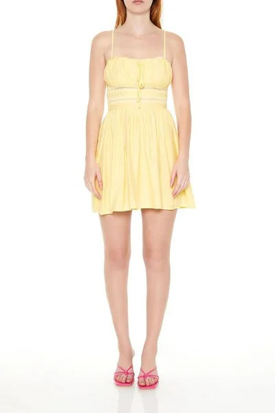 Lace-Trim Mini Babydoll Dress | Forever 21