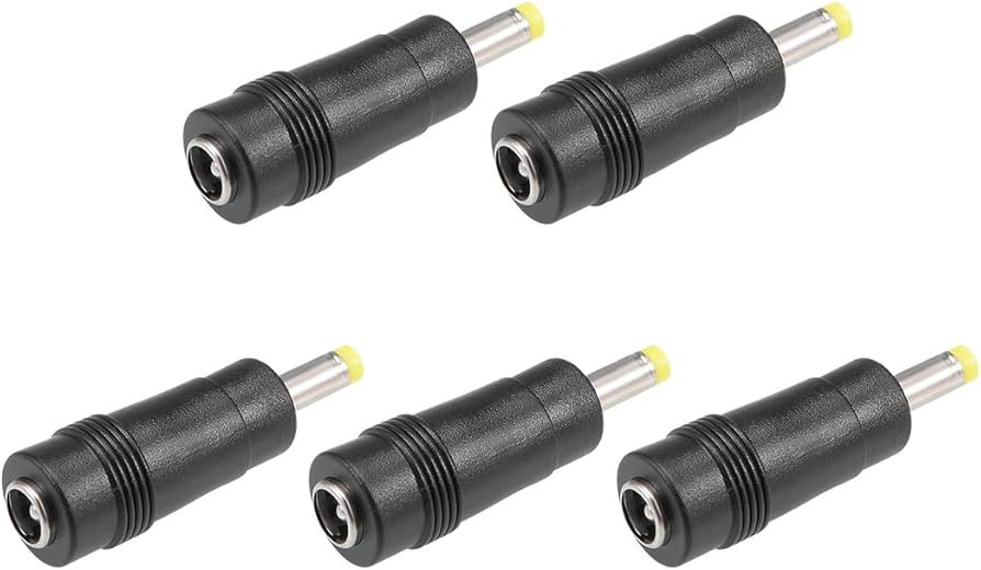 uxcell DC Power Connector 5.5x2.1mm Female Jack to 4.0x1.7mm Male Adapter Barrel Connector 5pcs | Amazon (US)
