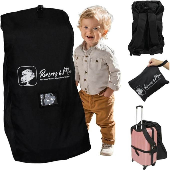 Car Seat Travel Bag for Airplane, Padded Gate Check Bag Cover Airport Carrier for Carseats, Car S... | Amazon (US)