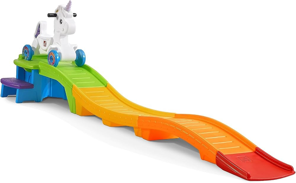 Step2 Unicorn Up & Down Roller Coaster Kids Ride On Toy, Push Car, Indoor/Outdoor Playset, Made o... | Amazon (US)