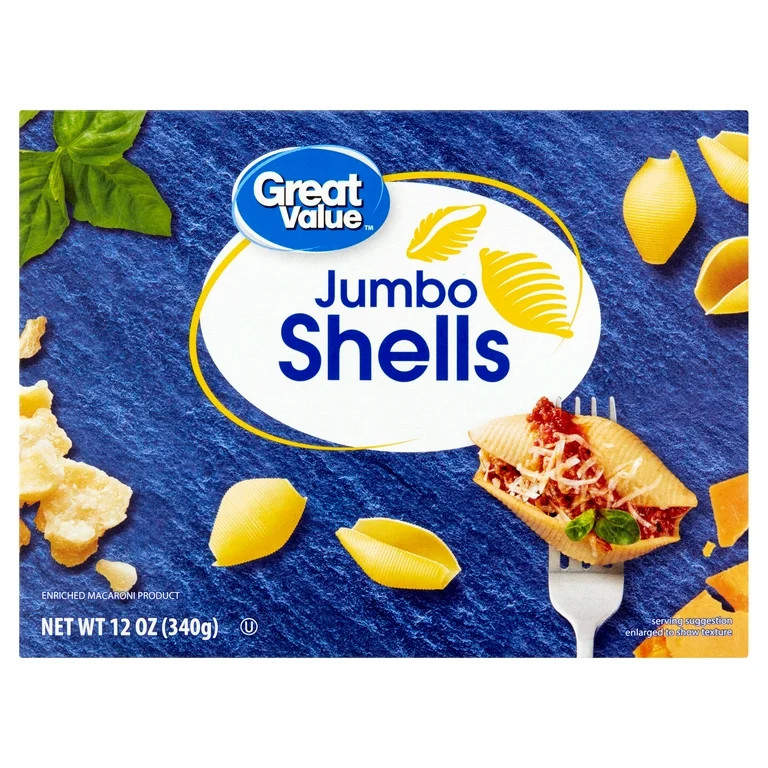 Great Value Jumbo Shell, 12 oz | Walmart (US)