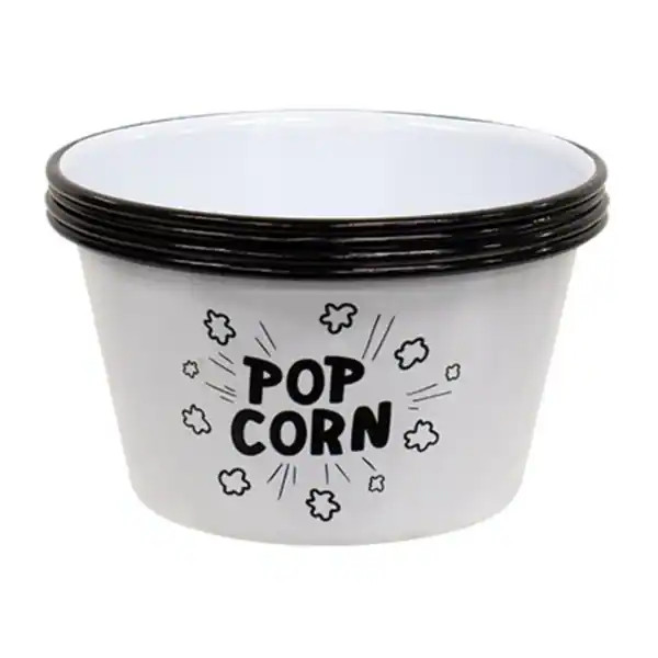 4/Set Small Enamel Popcorn Art Bowls - 3.5” high x 6.5” in diameter. | Bed Bath & Beyond