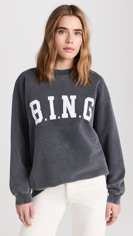 ANINE BING Tyler Sweatshirt Bing | Shopbop | Shopbop