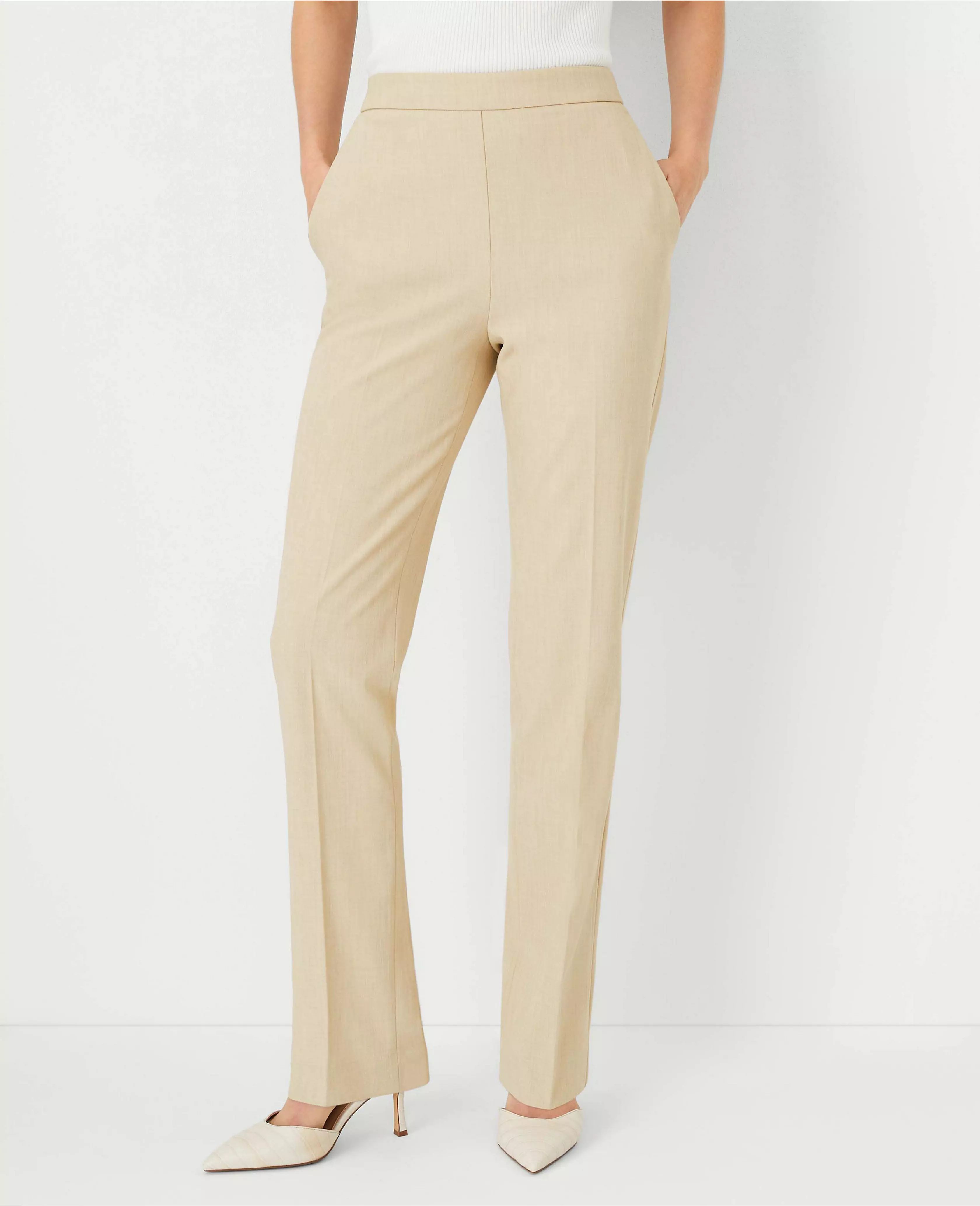 The Side Zip Straight Pant in Bi-Stretch | Ann Taylor (US)