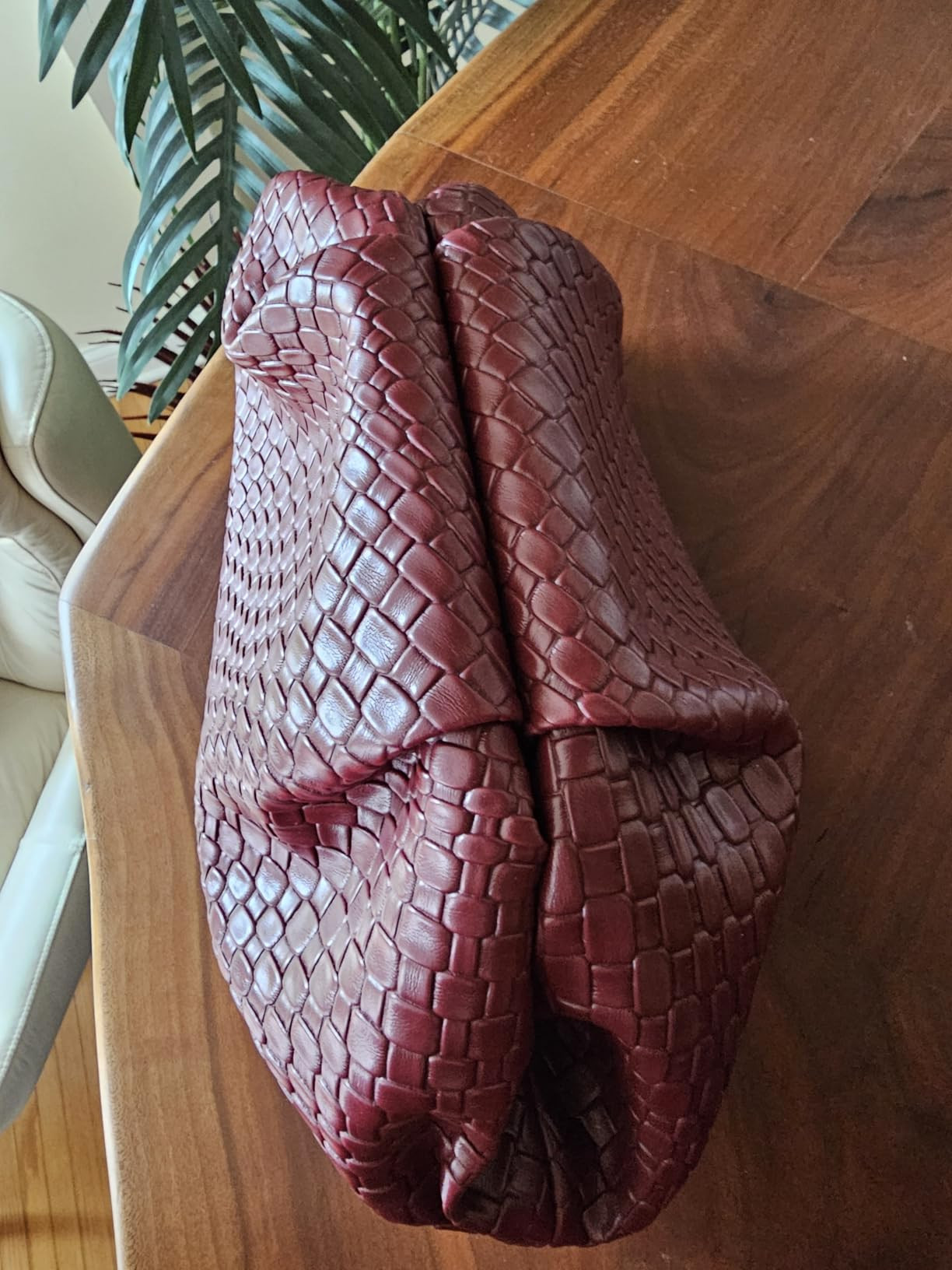 QWINEE Women's Woven Evening Bag Dumpling Clutch Purse No Strap Handbags Elegant Faux PU Leather ... | Amazon (US)