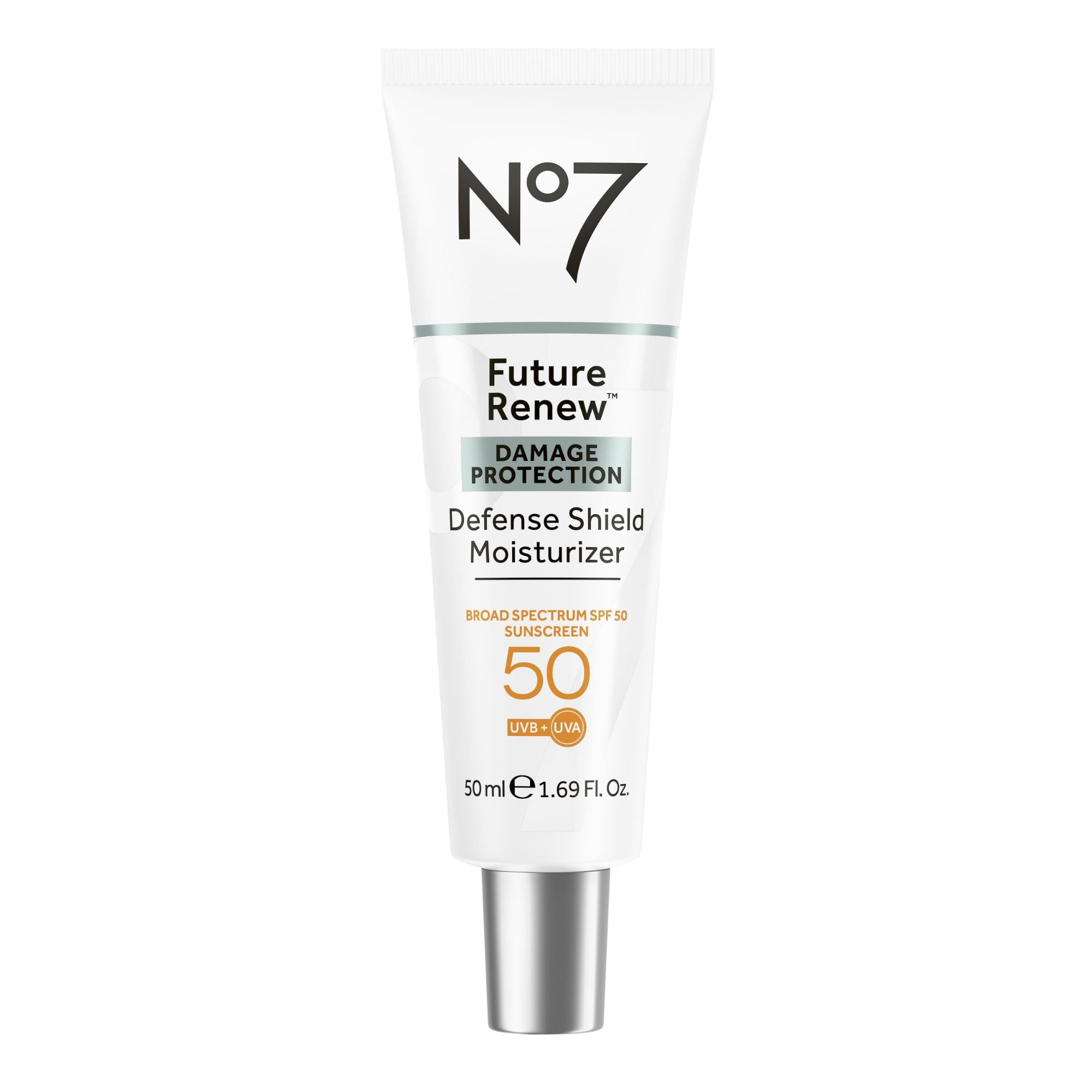 No7 Future Renew Defense Shield - Oil Free Facial Moisturizer & Sunscreen for Face with SPF 50 - ... | Amazon (US)