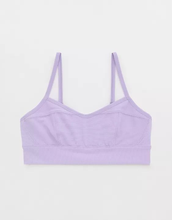 OFFLINE By Aerie Goals Ribbed Corset Sports Bra | Aerie