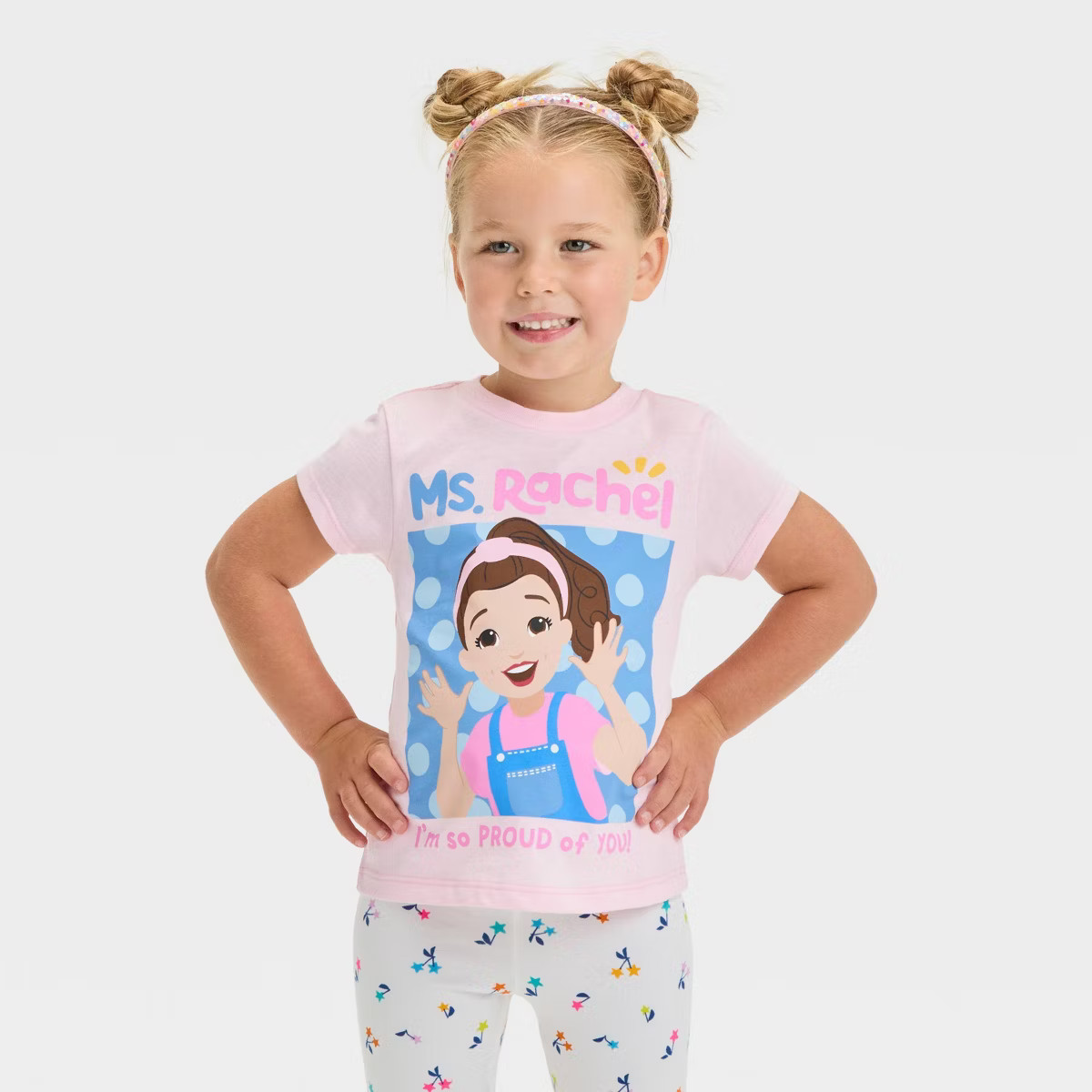 Toddler Girls' Ms. Rachel T-Shirt - Light Pink 3T | Target
