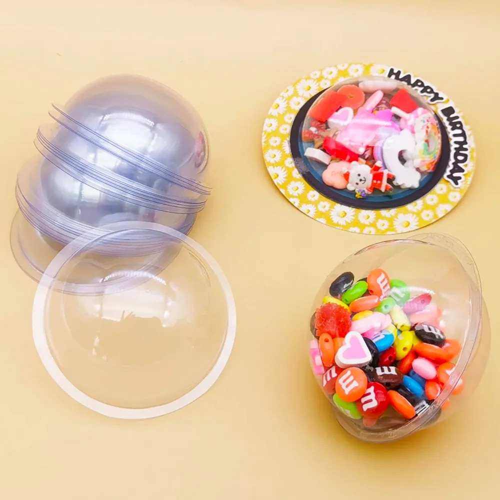 Alinacutle 20PC Half Ball Clear Plastic Candy Dome Candy Holders Chocolate Holder Money Holder Ca... | Amazon (US)