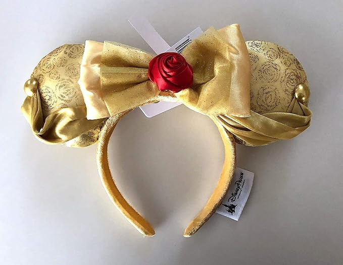 Disney Parks Belle Beauty and the Beast Mickey Mouse Ears Headband | Amazon (US)