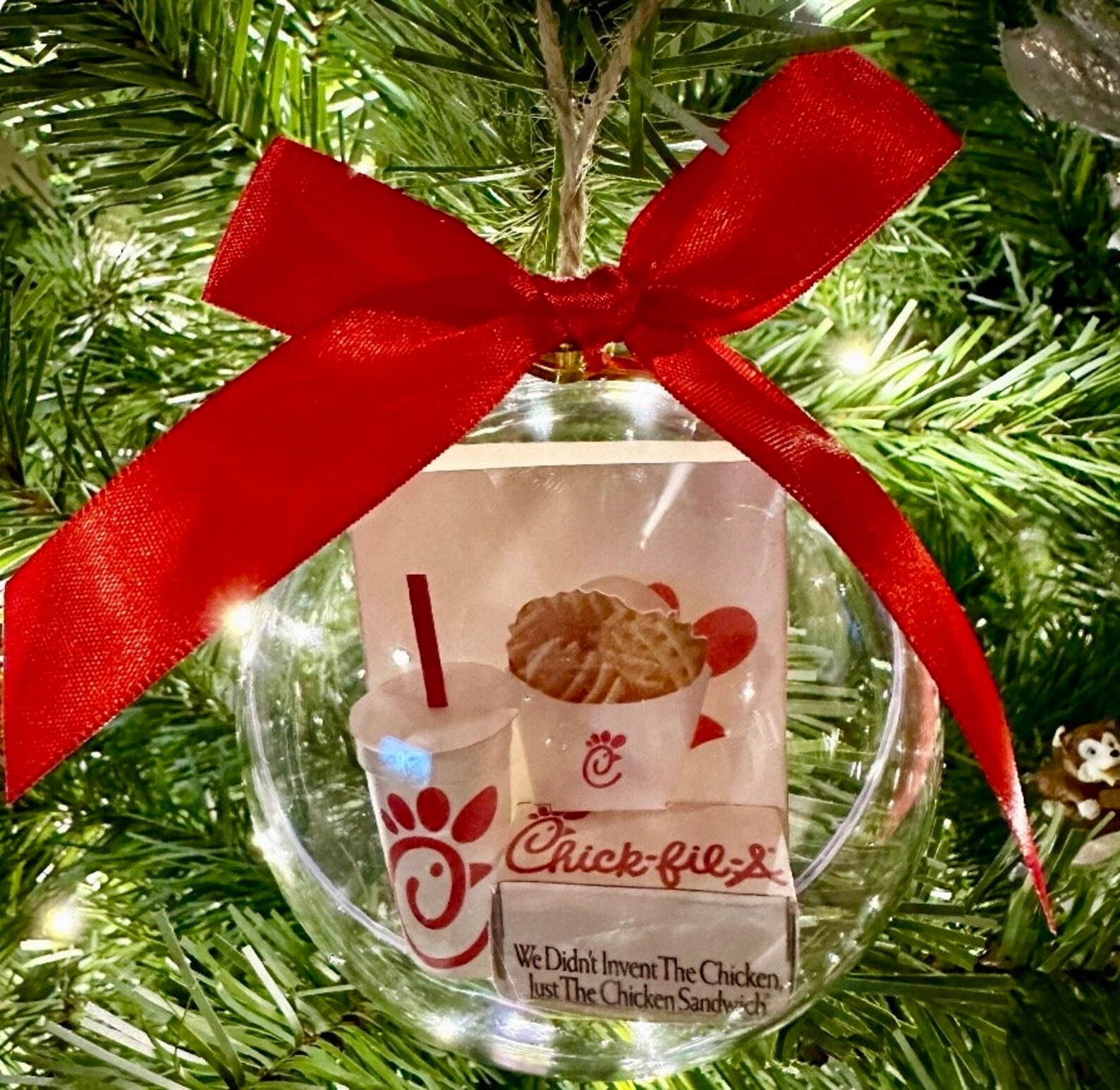 Chick-fil-A ornament, Christmas ornament, Christmas tree ornament, Christmas present, unique orna... | Etsy (US)