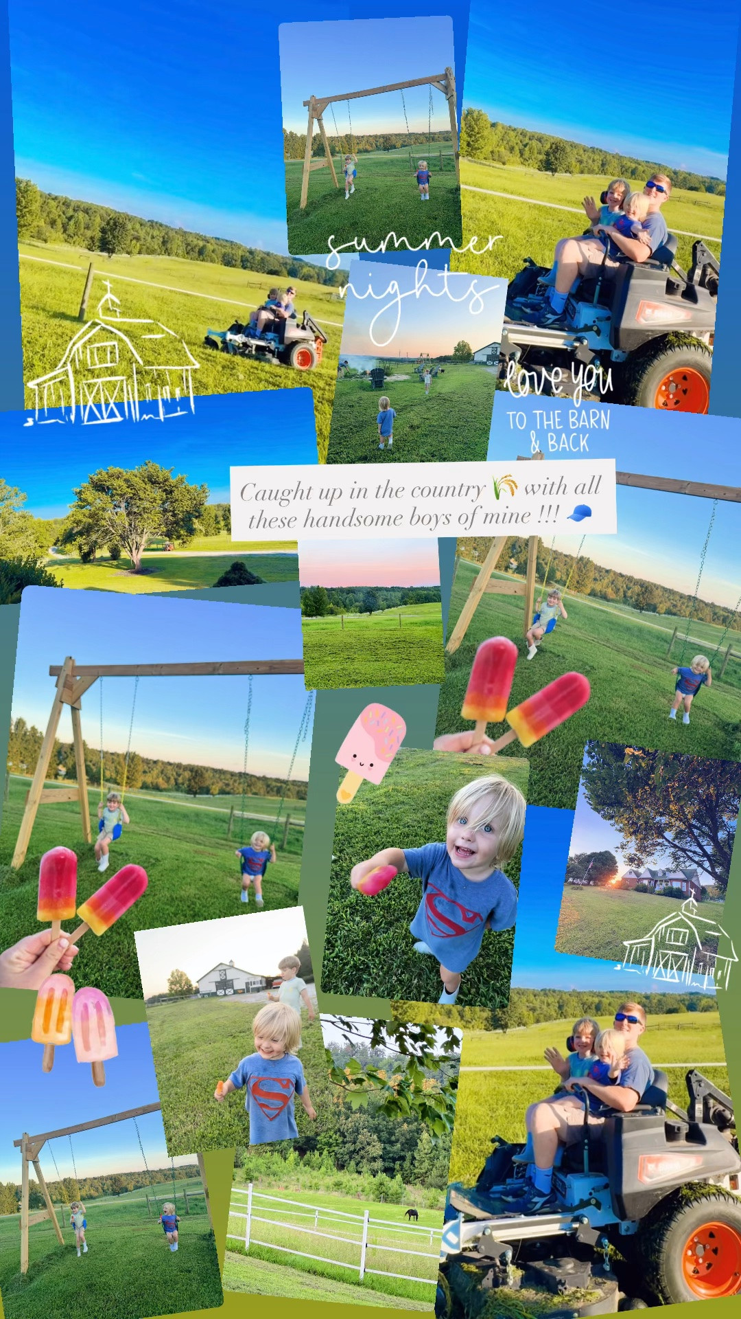 Caught up in the country 🌾 with all these handsome boys of mine !!! 🧢